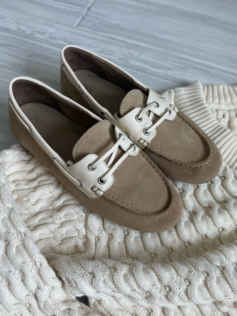 Zara Brown Suede Women's Flats size 38 (7,5 US)
